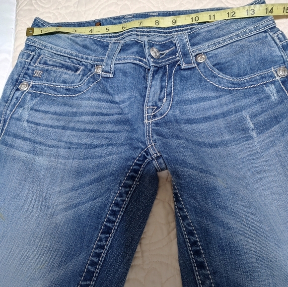 Miss Me Embellished Denim Boot Cut  Jeans with Wing Design - Picture 7 of 10